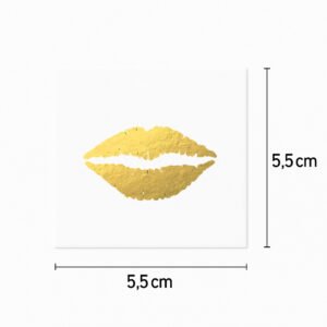 Tattoo golden lips