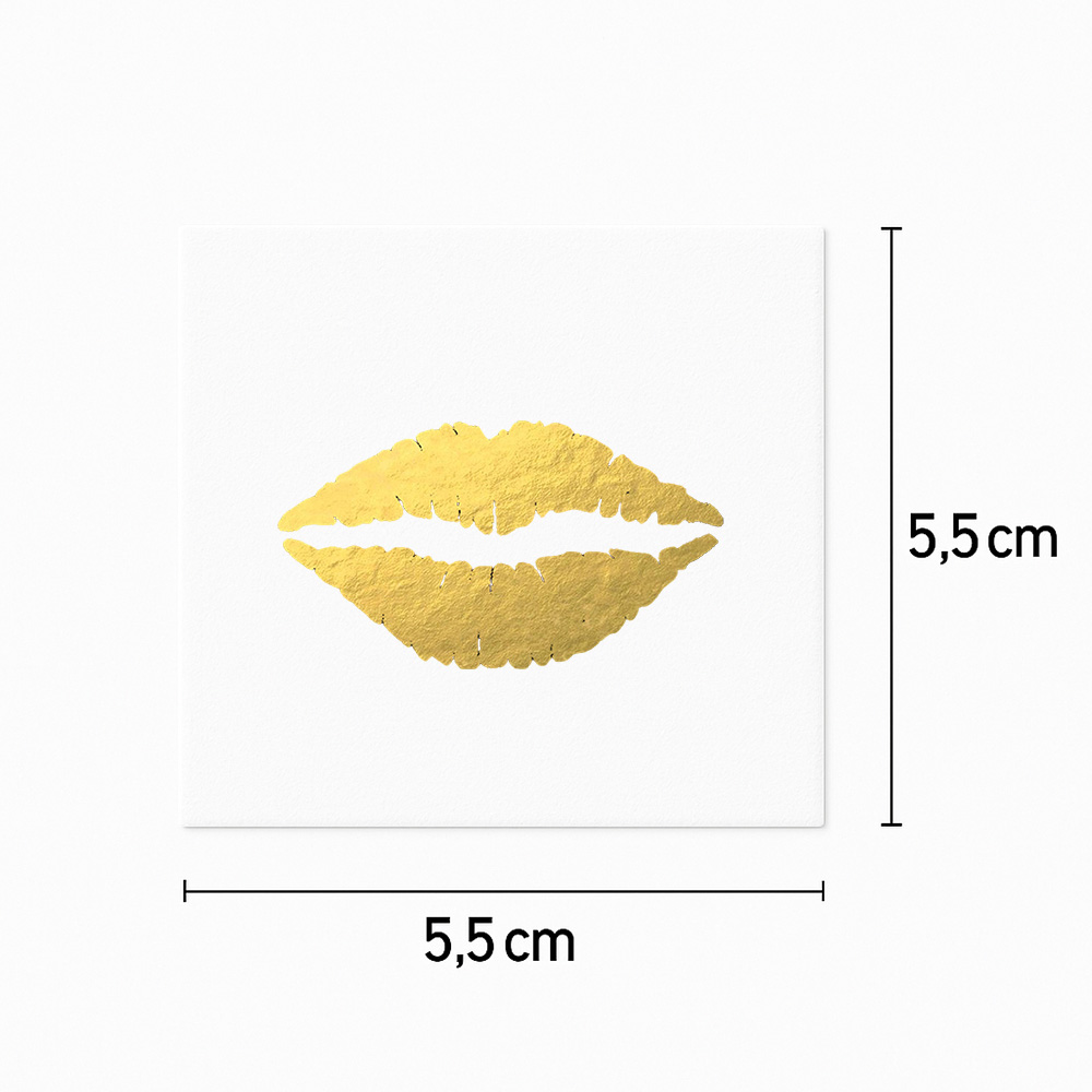 Tattoo golden lips