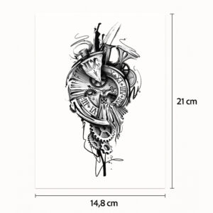 Half tattoo sleeve broken time