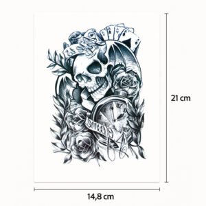 Half tattoo sleeve deadly hand