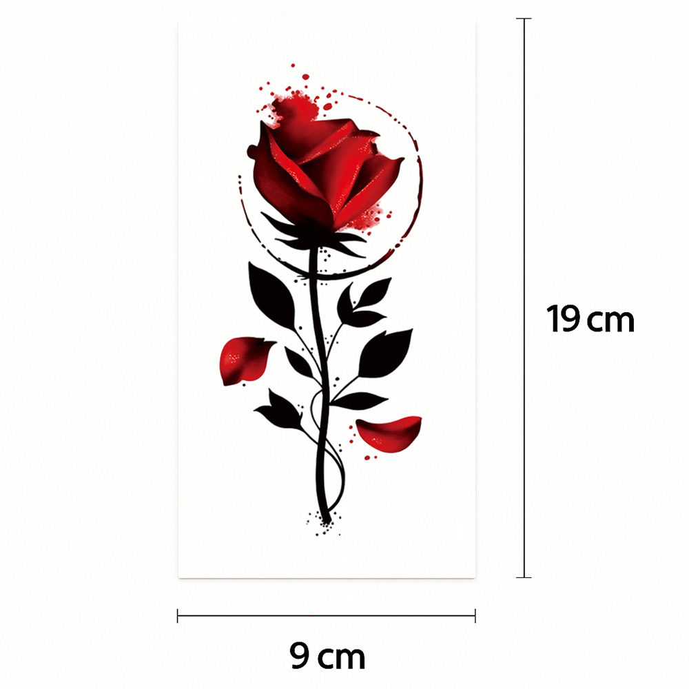 Half tattoo sleeve drained rose