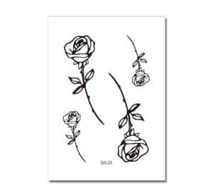Hand tattoo falling roses
