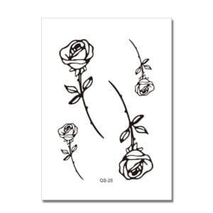 Hand tattoo falling roses