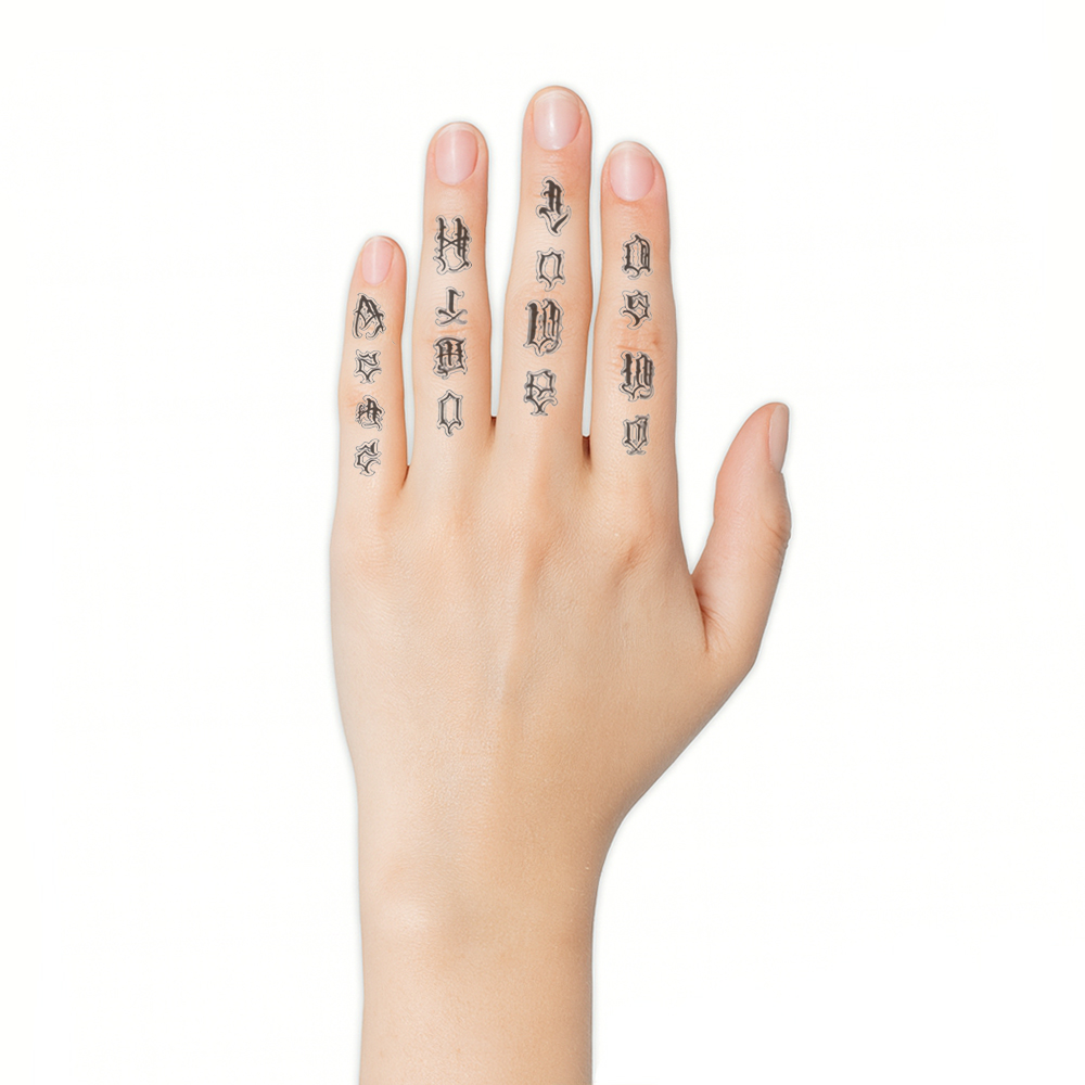 Vinger tattoo characters - Afbeelding 2