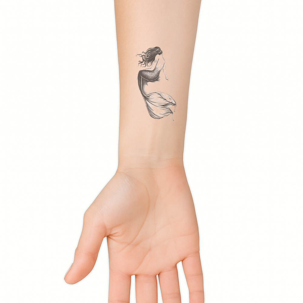 Tattoo shy mermaid - Image 2