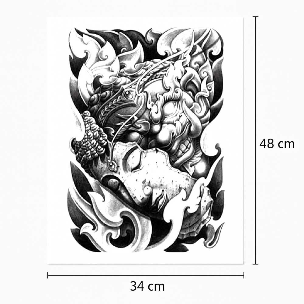 Rug tattoo two faces