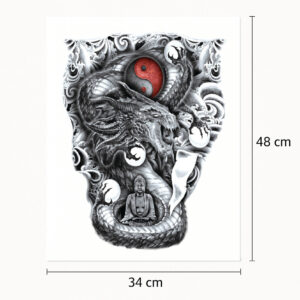 Rug tattoo meditation dragon